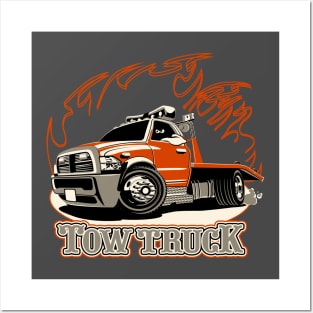 Cartoon tow truck Posters and Art